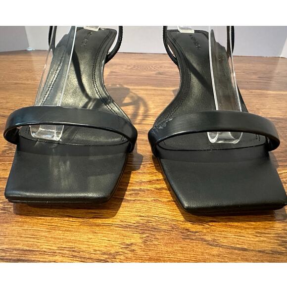 Nordstrom Women's Sydney Leather Ankle Strap Kitten Heel Sandals Black – Sz 7.5 - Picture 5 of 11